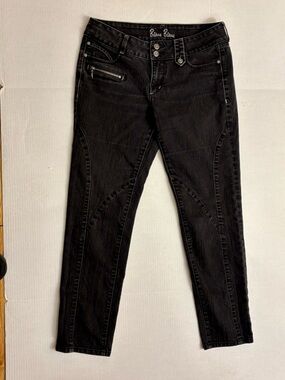 Bisou Bisou Michele Bohbot black denim jeans straight leg Vintage Rare 90’s sz10